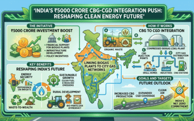 India’s ₹5,000 Crore CBG-CGD Integration: How Biogas Plants Will Transform Clean Energy